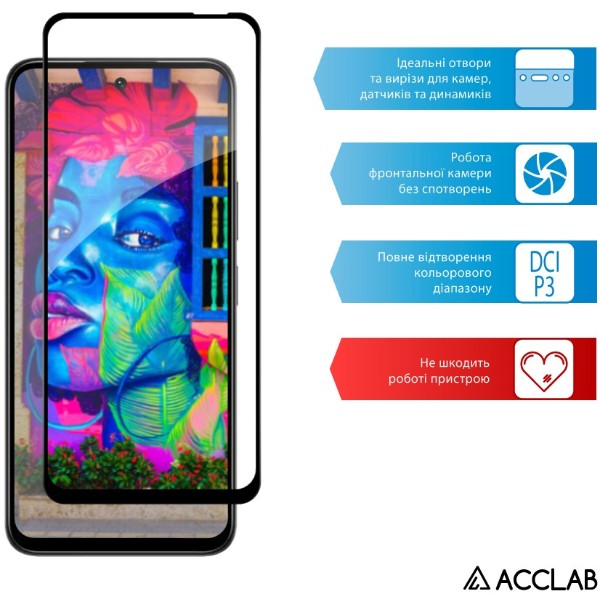 Фото - Защитное стекло для смартфона ACCLAB 9H for Infinix Smart 10 Black (1283126628016)