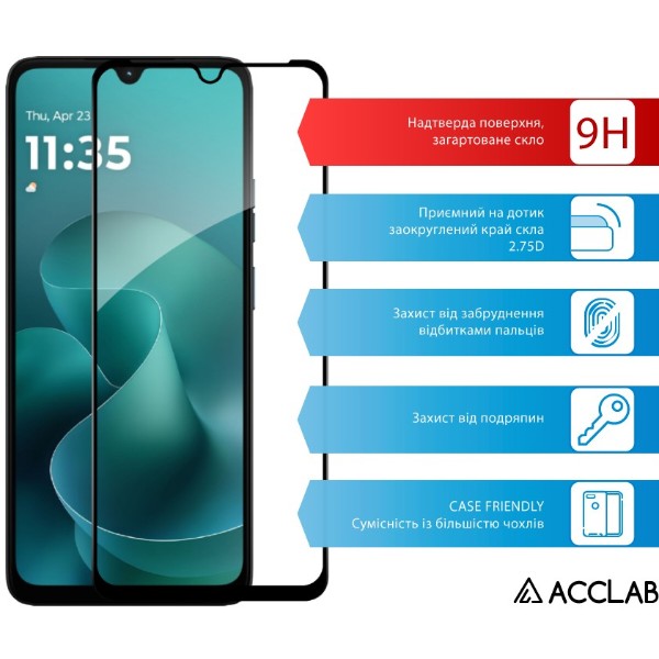 Фото - Захисне скло для смартфону ACCLAB 9H for Moto G06 / G06 Power (1283126630965)
