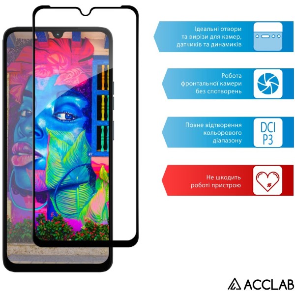 Фото - Захисне скло для смартфону ACCLAB 9H for Moto G06 Power / G06 (1283126631016)