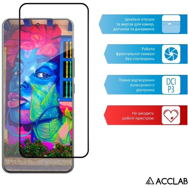 Фото - Захисне скло для смартфону ACCLAB 9H for Xiaomi 15 Pro Black (1283126625428)