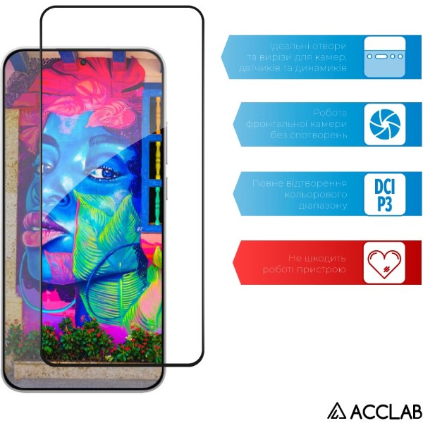 Фото - Захисне скло для смартфону ACCLAB 9H for Xiaomi POCO F7 Black (1283126623974)