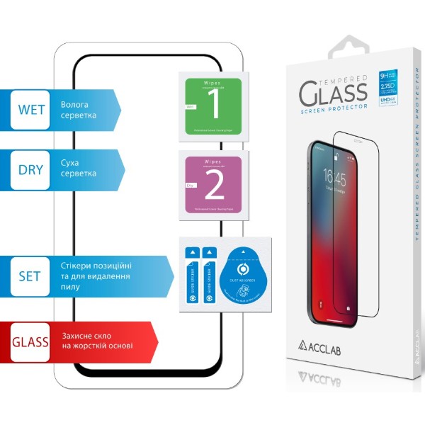 Фото - Захисне скло для смартфону ACCLAB 9H for Xiaomi Redmi 15 4G / Redmi 15 Black (1283126625688)