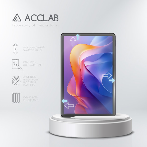 Фото - Защитное стекло для планшета ACCLAB 9H for Xiaomi Redmi Pad 2 (1283126629990)