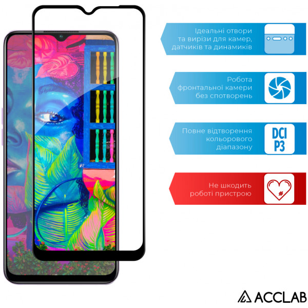 Фото - Захисне скло для смартфону ACCLAB Full Glue for Oppo A58 4G Black (1283126583452)