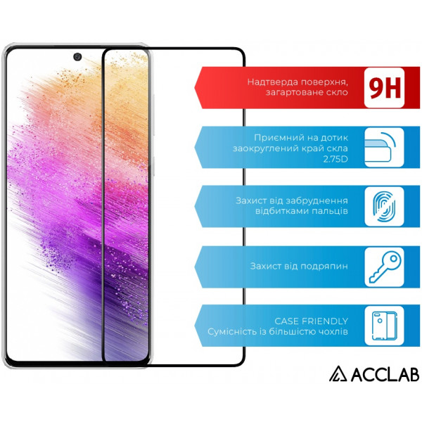 Фото - Захисне скло для смартфону ACCLAB Full Glue for Samsung A73 5G (1283126522505)