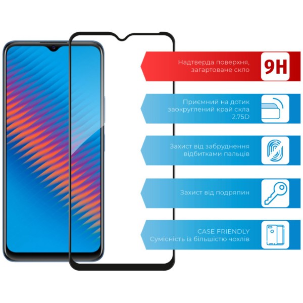 Фото - Защитное стекло для смартфона ACCLAB Full Glue for VIVO Y15S (1283126523342)
