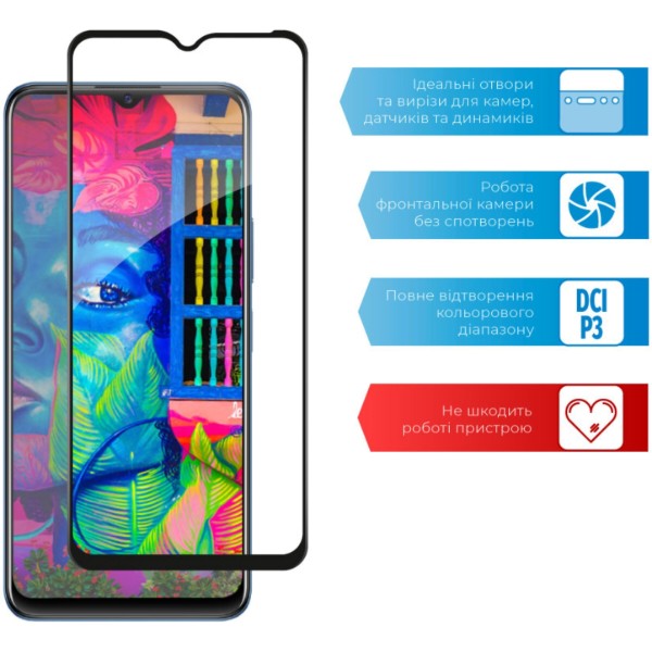 Фото - Защитное стекло для смартфона ACCLAB Full Glue for VIVO Y15S (1283126523342)