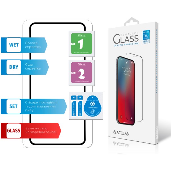 Фото - Захисне скло для смартфону ACCLAB Full Glue for Google Pixel 8 Pro Black (1283126582714)