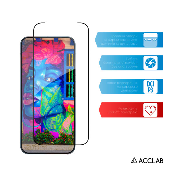 Фото - Защитное стекло для смартфона ACCLAB 9H for Google Pixel 9 Pro / Pixel 9 Black (1283126620409)