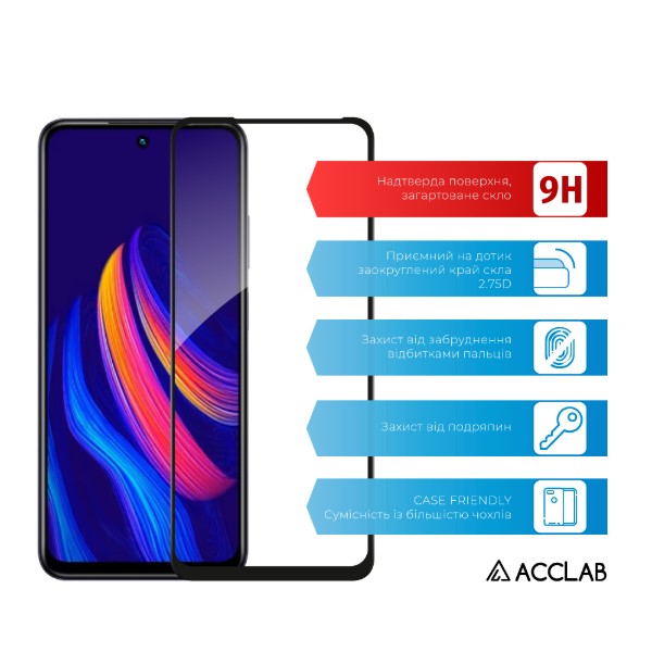 Фото - Защитное стекло для смартфона ACCLAB Full Glue for Infinix Hot 30 Play (1283126589591)