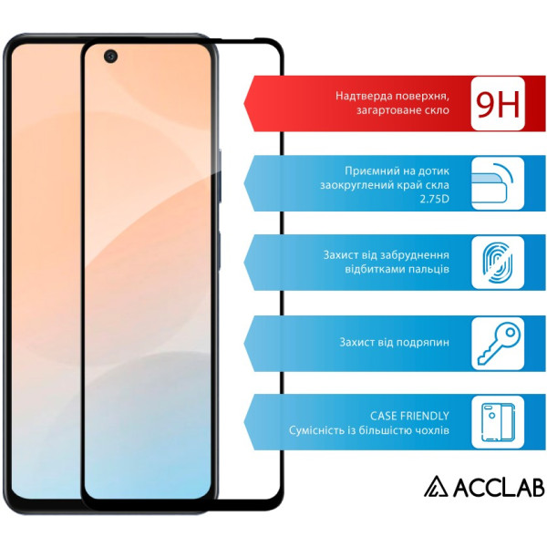 Фото - Захисне скло для смартфону ACCLAB 9H for Infinix Hot 50 4G / Hot 50 Pro Black (1283126606861)