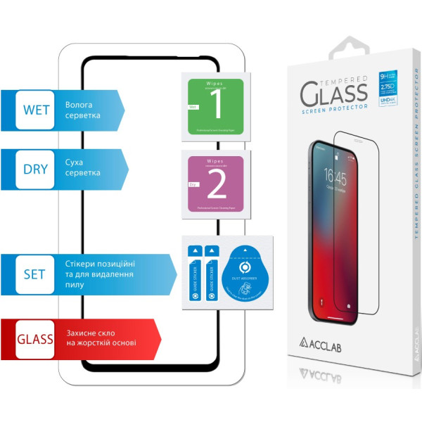 Фото - Захисне скло для смартфону ACCLAB 9H for Infinix Hot 50 4G / Hot 50 Pro Black (1283126606861)