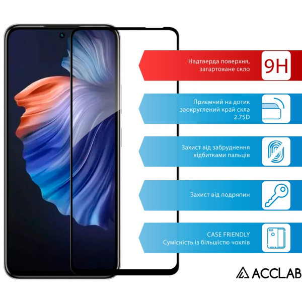 Фото - Захисне скло для смартфону ACCLAB 9H for Infinix Hot 50 Pro / Hot 50 4G Black (1283126598807)