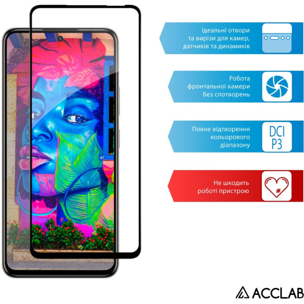 Фото - Захисне скло для смартфону ACCLAB 9H for Infinix Hot 50 Pro / Hot 50 4G Black (1283126598807)