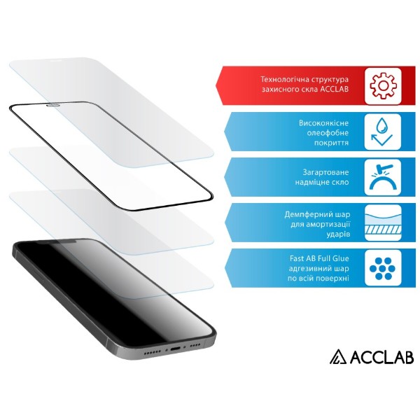 Фото - Защитное стекло для смартфона ACCLAB 9H for Infinix Note 40 4G Black (1283126594885)