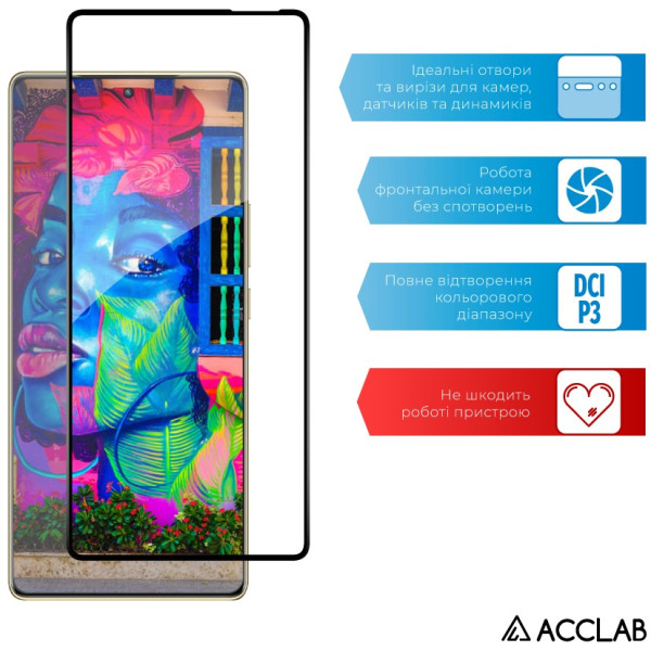 Фото - Захисне скло для смартфону ACCLAB 9H for Infinix Note 40 5G Black (1283126613098)
