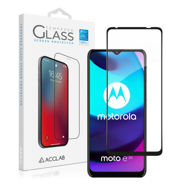 Фото - Захисне скло для смартфону ACCLAB Full Glue for MOTO E20 Black (1283126521232)