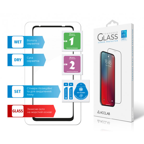Фото - Захисне скло для смартфону ACCLAB Full Glue for MOTO E20 Black (1283126521232)