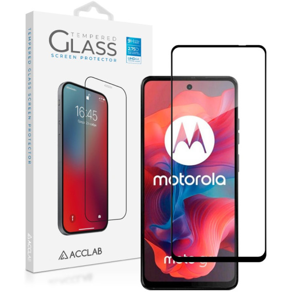 Фото - Защитное стекло для смартфона ACCLAB 9H for Moto G04 / G04s Black (1283126594250)