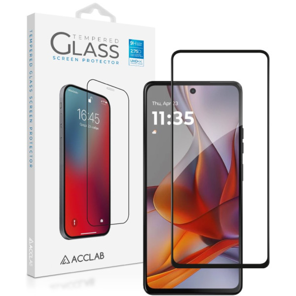 Фото - Защитное стекло для смартфона ACCLAB 9H for Moto G75 Black (1283126607448)