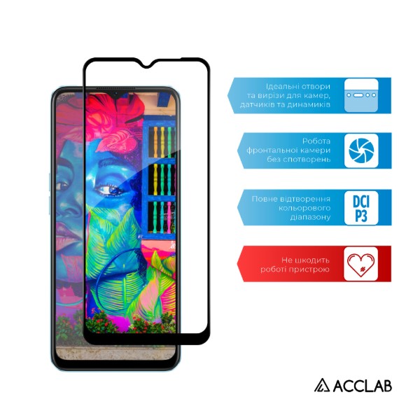 Фото - Захисне скло для смартфону ACCLAB Full Glue for Oppo A57S (1283126576690)