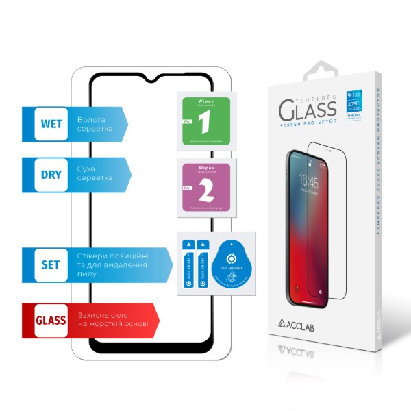 Фото - Захисне скло для смартфону ACCLAB Full Glue for Oppo A57S (1283126576690)