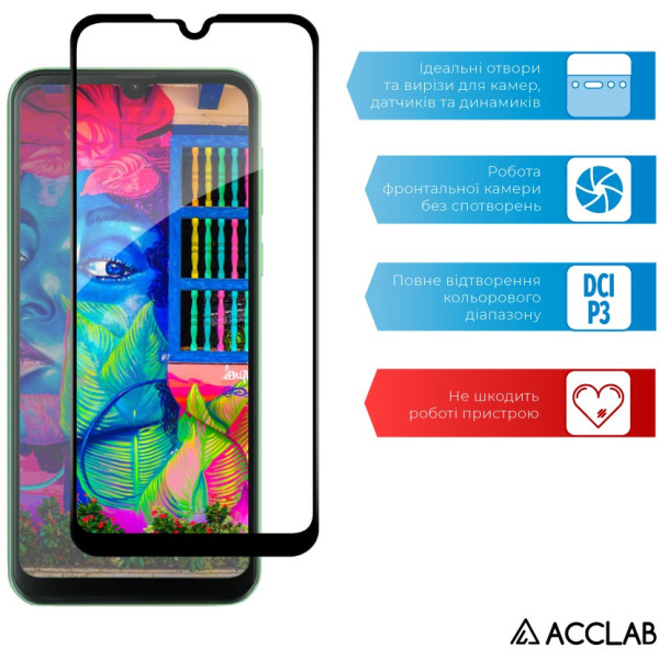 Фото - Захисне скло для смартфону ACCLAB 9H for Oscal C20 Pro Black (1283126582042)