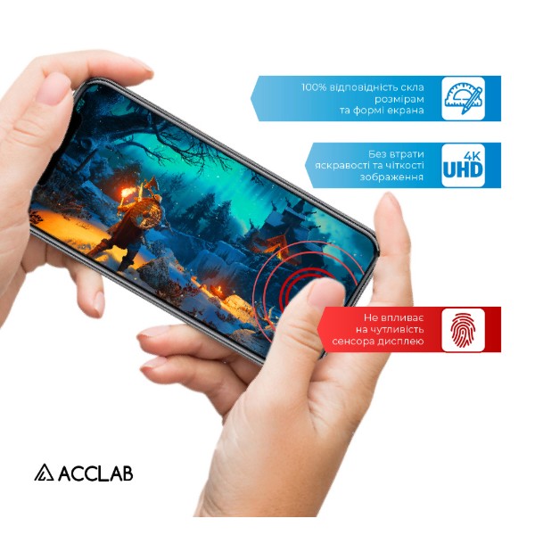 Фото - Захисне скло для смартфону ACCLAB Full Glue for Realme 9i Black (1283126531156)