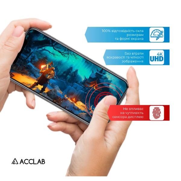 Фото - Захисне скло для смартфону ACCLAB Full Glue for Realme C21 Black (1283126518386)