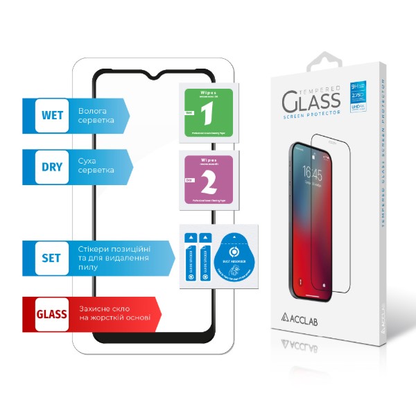 Фото - Захисне скло для смартфону ACCLAB Full Glue for Realme C21 Black (1283126518386)