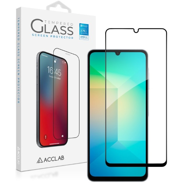 Фото - Защитное стекло для смартфона ACCLAB 9H for Samsung Galaxy A06 5G Black (1283126612978)