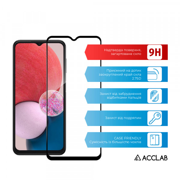 Фото - Захисне скло для смартфону ACCLAB Full Glue for Samsung A13 (1283126519017)