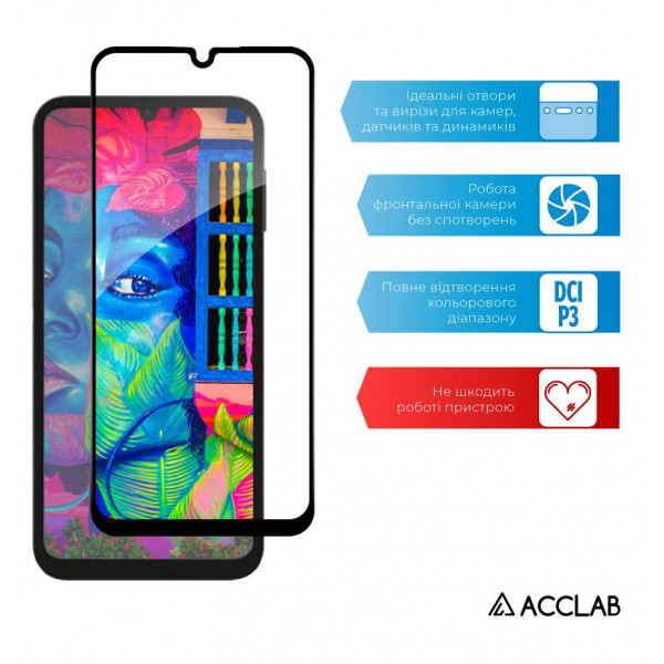 Фото - Защитное стекло для смартфона ACCLAB Full Glue for Samsung A24 (1283126573682)