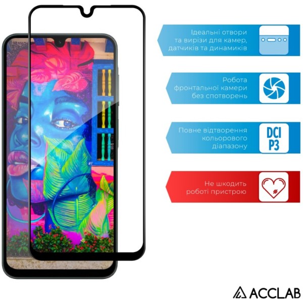 Фото - Защитное стекло для смартфона ACCLAB Full Glue for Samsung A26 Black (1283126608025)