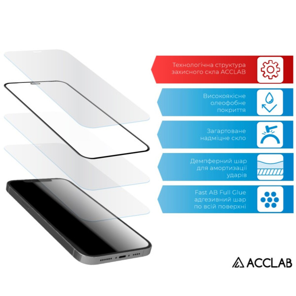 Фото - Захисне скло для смартфону ACCLAB Full Glue for Samsung A56 Black (1283126613029)