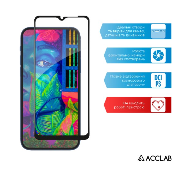 Фото - Захисне скло для смартфону ACCLAB Full Glue for Samsung A03 Core (1283126519093)