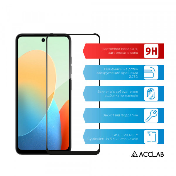 Фото - Захисне скло для смартфону ACCLAB Full Glue for Tecno Spark Go 2024 Black Paper pack (1283126589102)