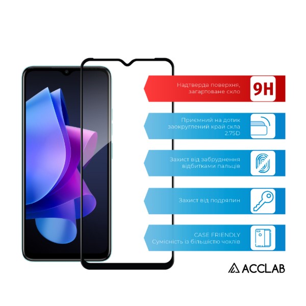 Фото - Защитное стекло для смартфона ACCLAB Full Glue for Tecno Spark Go 2023 (1283126564819)