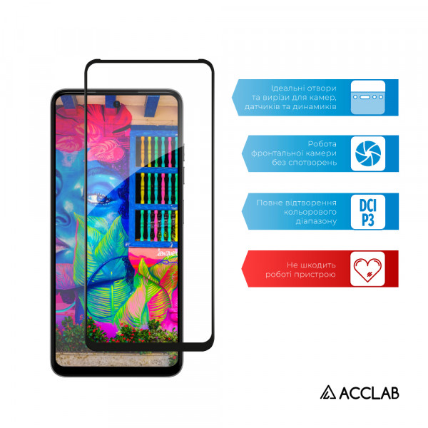 Фото - Захисне скло для смартфону ACCLAB Full Glue for Tecno Spark Go 2024 Black (1283126589096)