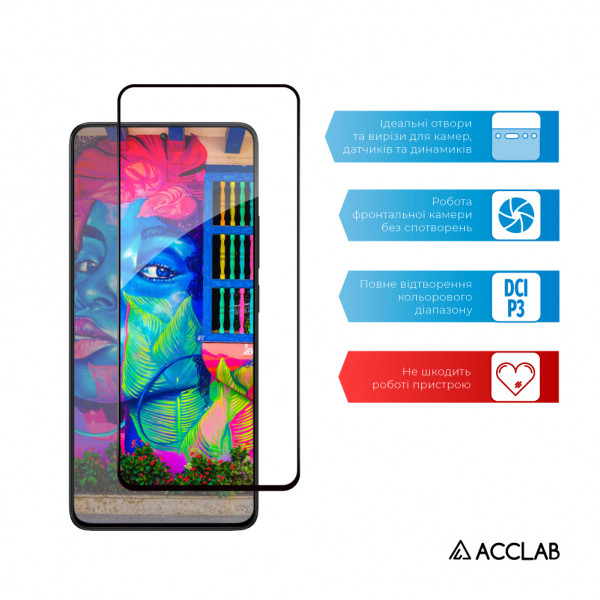 Фото - Захисне скло для смартфону ACCLAB Full Glue for Xiaomi Poco X6 (1283126588655)
