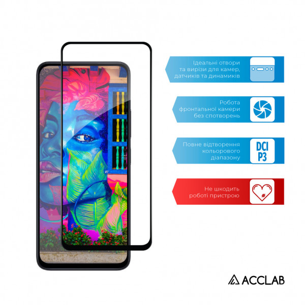 Фото - Захисне скло для смартфону ACCLAB Full Glue for Xiaomi Redmi 13 Black (1283126592904)