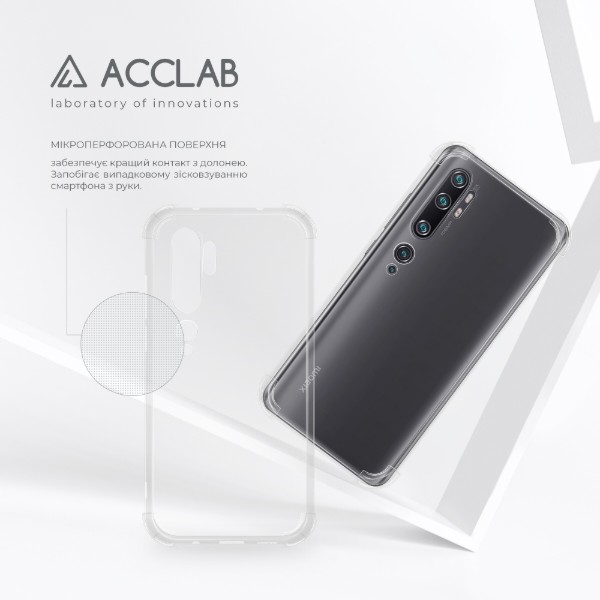 Фото - Чохол для смартфону ACCLAB Shockproof for Xiaomi Mi CC9 Pro (світлий) (1283126554056)