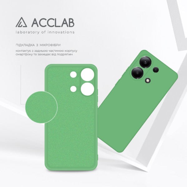 Фото - Чохол для смартфону ACCLAB Silicone Case for Xiaomi Redmi Note 13 4G Light Green (1283126602795)