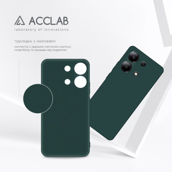 Фото - Чохол для смартфону ACCLAB Silicone Case for Xiaomi Redmi Note 13 4G Dark Green (1283126602801)