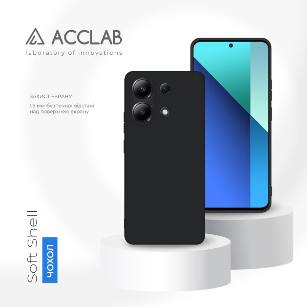 Фото - Чехол для смартфона ACCLAB Silicone Case for Xiaomi Redmi Note 13 4G Black (1283126602818)
