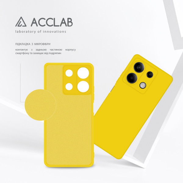 Фото - Чехол для смартфона ACCLAB Silicone Case for Xiaomi Redmi Note 13 5G Yellow (1283126602832)