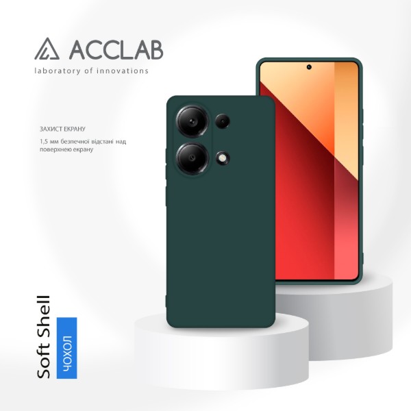 Фото - Чохол для смартфону ACCLAB Silicone Case for Xiaomi Redmi Note 13 Pro 4G Dark Green (1283126602894)