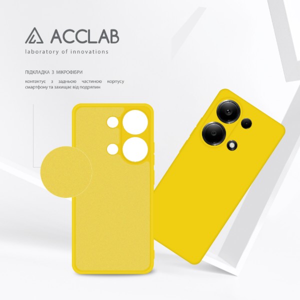 Фото - Чохол для смартфону ACCLAB Silicone Case for Xiaomi Redmi Note 13 Pro 4G Yellow (1283126602887)