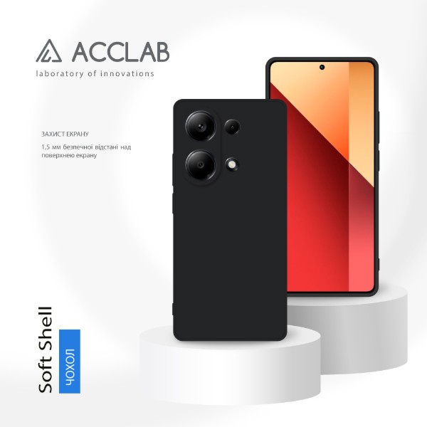 Фото - Чохол для смартфону ACCLAB SoftShell for Xiaomi Redmi Note 13 Pro 4G Black (1283126592171)