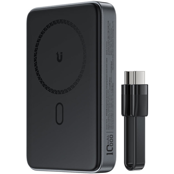 Фото - Батарея мобільна AceFast M10-10000 PD30W magnetic wireless charging power bank with cable Black (6974316283300)